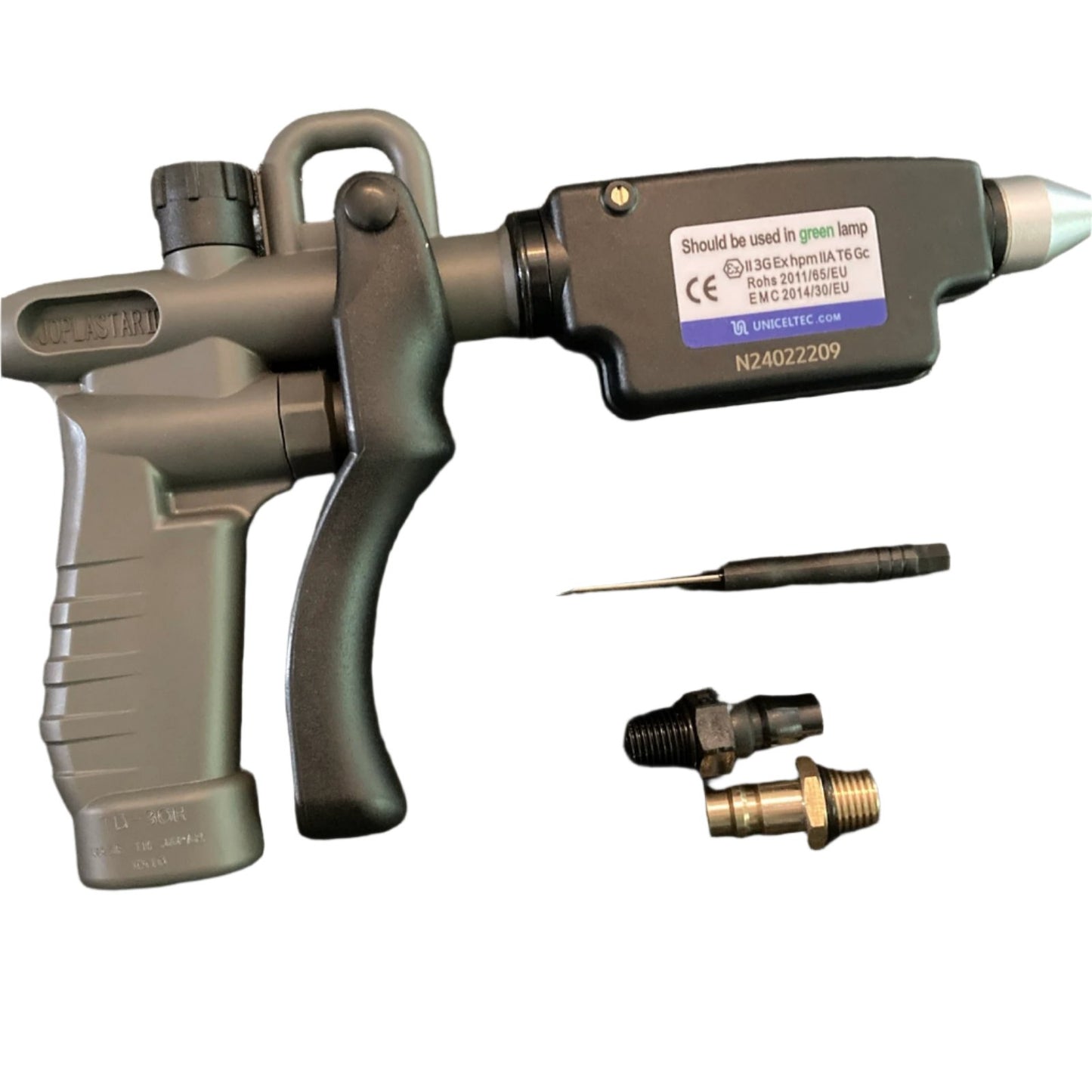 UNICELTIC ECOGUN, POWER CORDLESS ANTI-STATIC GUN, IONIZING AIR GUN