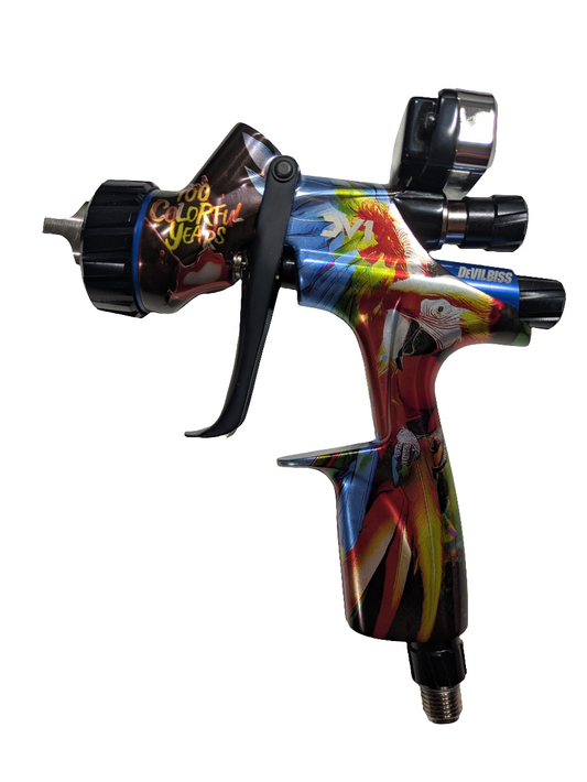 LIMITED EDITION DEVILBISS DV1 GLASURIT 100 SPRAY GUN W/DIGITAL GAUGE