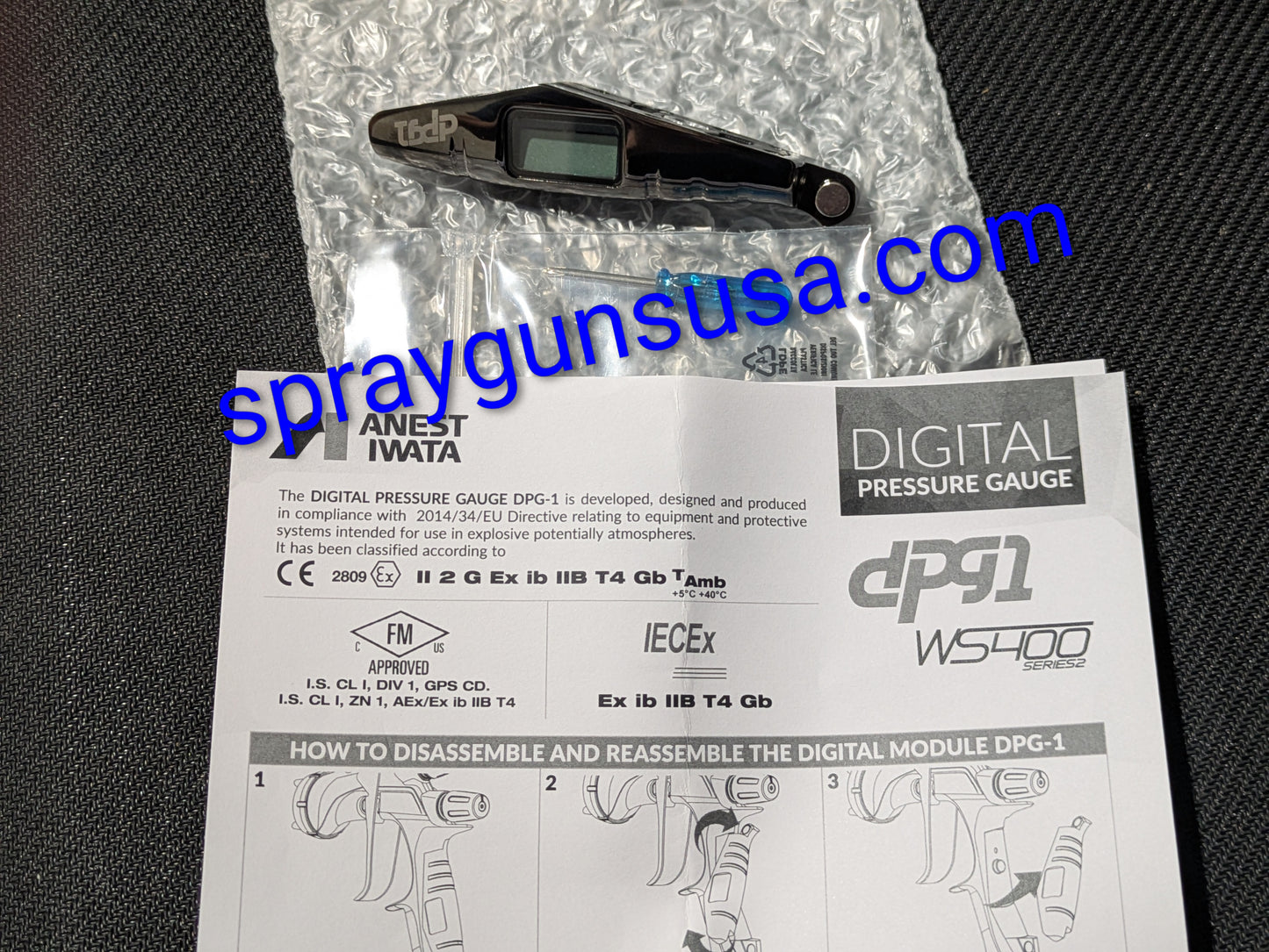 IWATA DIGITAL PRESSURE GAUGE DPG-1 PSI FOR WS400 & LS400 SERIES 2 SPRAY GUNS 930114AO
