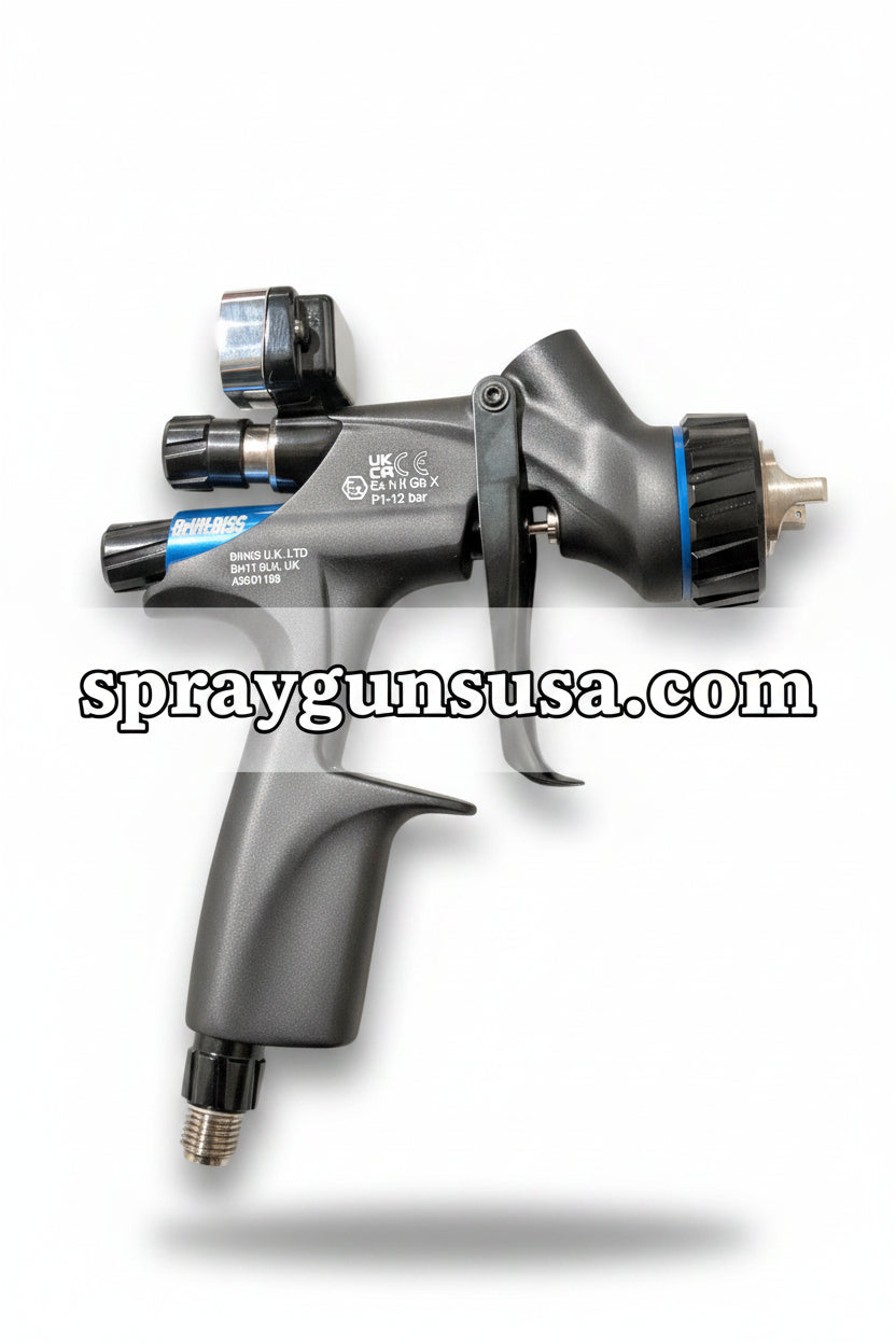 DevilBiss® 704504 DV1-B PLUS HVLP Uncupped Basecoat Spray Gun, 1.2, 1.3, 1.4 mm Nozzle, HVLP Uncupped