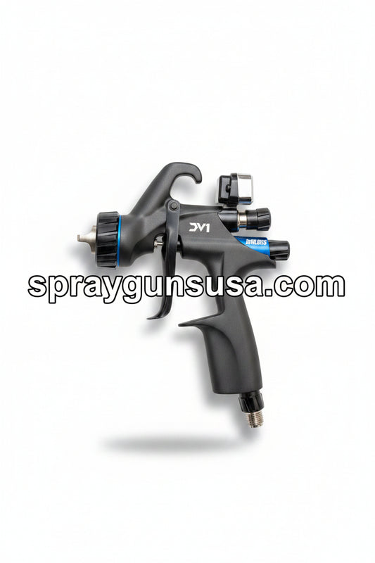DevilBiss® 704504 DV1-B PLUS HVLP Uncupped Basecoat Spray Gun, 1.2, 1.3, 1.4 mm Nozzle, HVLP Uncupped