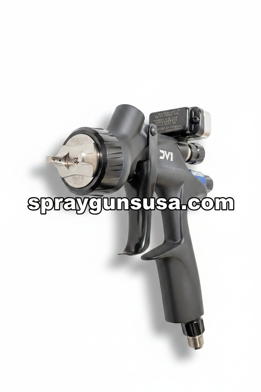 DevilBiss® 704504 DV1-B PLUS HVLP Uncupped Basecoat Spray Gun, 1.2, 1.3, 1.4 mm Nozzle, HVLP Uncupped